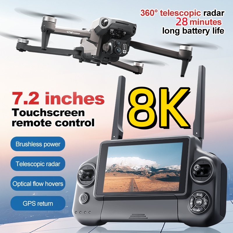 8K 3 Axis Gimbal Brushless 7.2 - Drone Rc App 评论和价格
