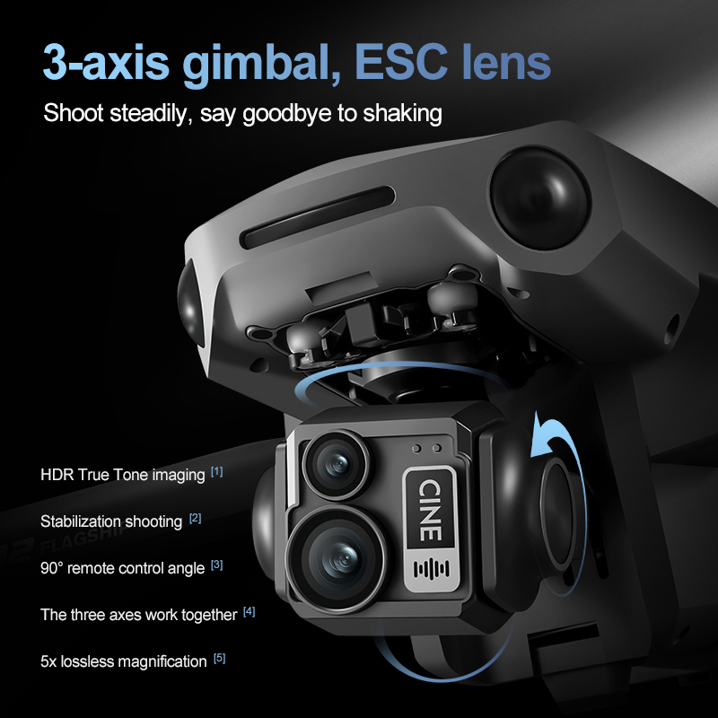 8K 3 Axis Gimbal Brushless 7.2 - Drone Rc App 评论和价格