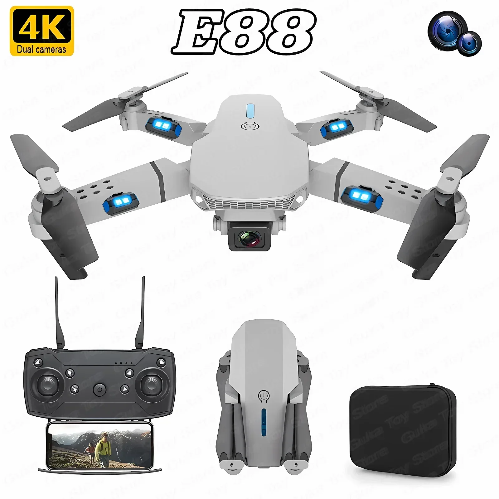 E88 Pro WIFI FPV Drone Wide An - Drone Rc App 评论和价格
