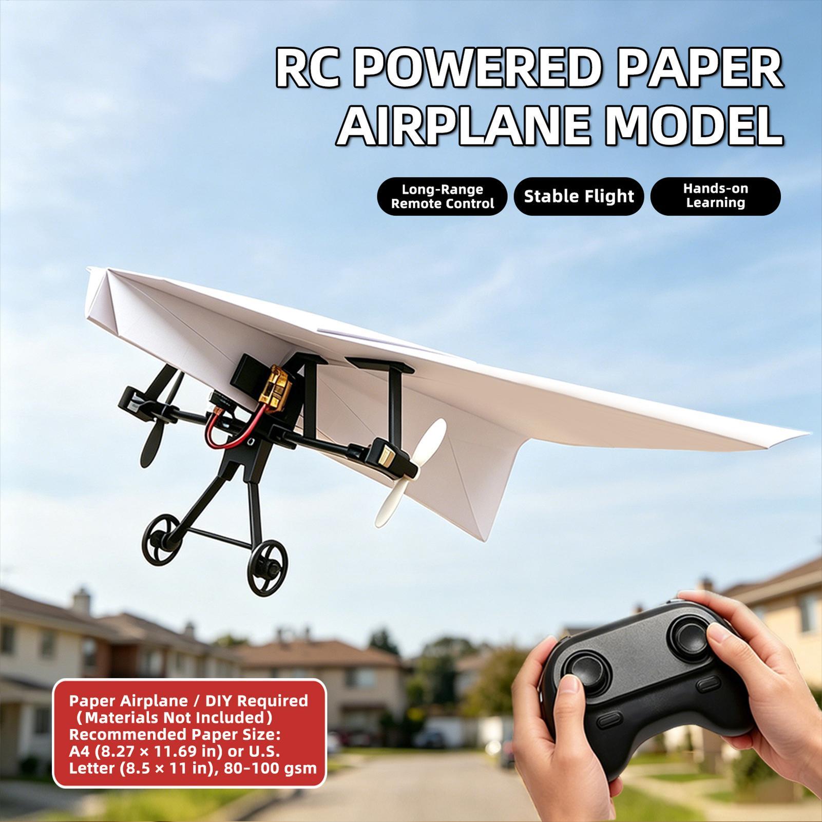 DIY RC Paper Airplane Kit Plan - Plane Drone Rc 评论和价格