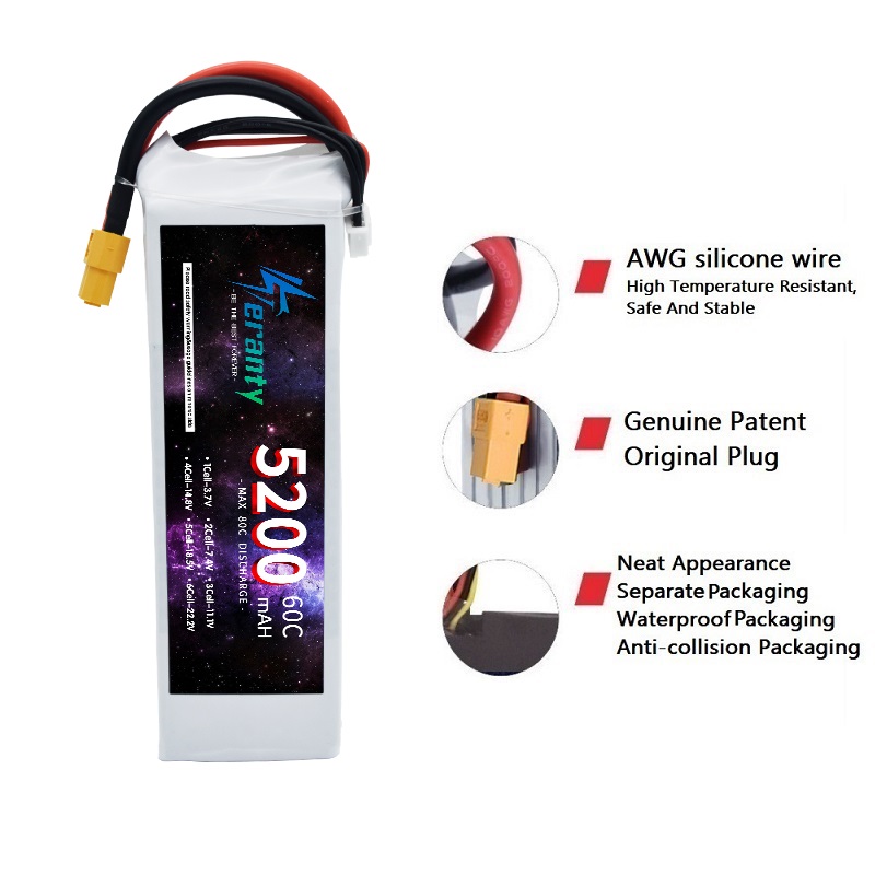 TERANTY  3S  5200MAH 60C batte - Drone Avion Rc 评论和价格