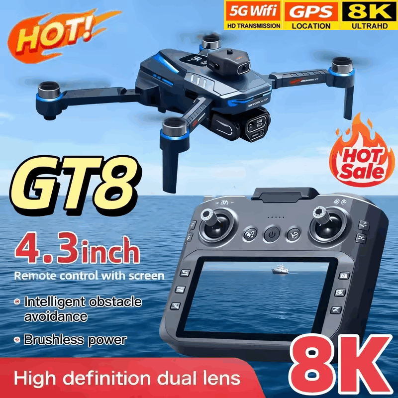 GT8 Drone 8K HD Camera 5G WIFI - Drone Rc Controller Price 评论和价格