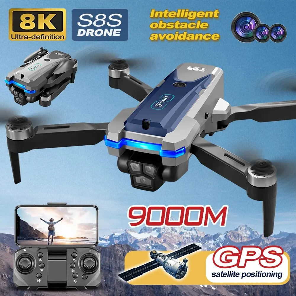 S8S GPS Drone 5G Wifi 8K HD Du - Drone Rc App 评论和价格